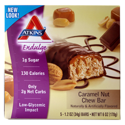 Atkins Endulge Caramel Nut Chew, Dose mit 5 Riegel