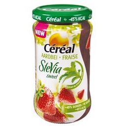 Céréal Stevia Sweet, Fruchtaufstrich Erdbeere