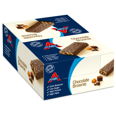 Atkins Chocolate Brownie Mahlzeitriegel (Box 16 Stück)