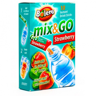 Bolero Limonade Mix & Go Erdbeeren 10 sticks