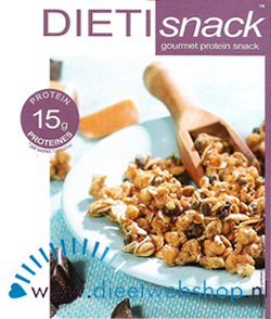 Dietisnack Muesli Chocolade Caramel, (Box 7 Säckchen)