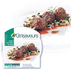 Nutrisaveurs control, Rindfleisch (Kefta) mit Reis und Aubergine Mahlzeit (270 Gr)