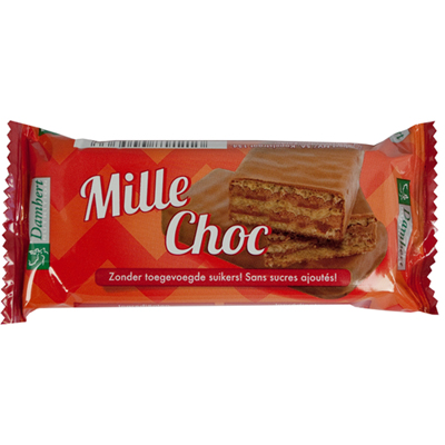 Damhert, Mille Choc, zuckerfrei Milchschokolade Snack
