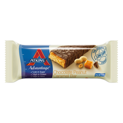 Atkins Chocolate Erdnuss Karamell Mahlzeitriegel (Box 16 Stück)