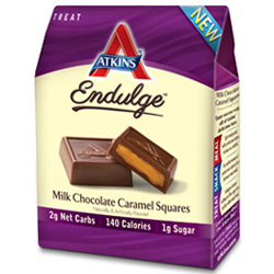 Atkins Endulge Milk Chocolate Caramel Squares, Dose 172 Gr